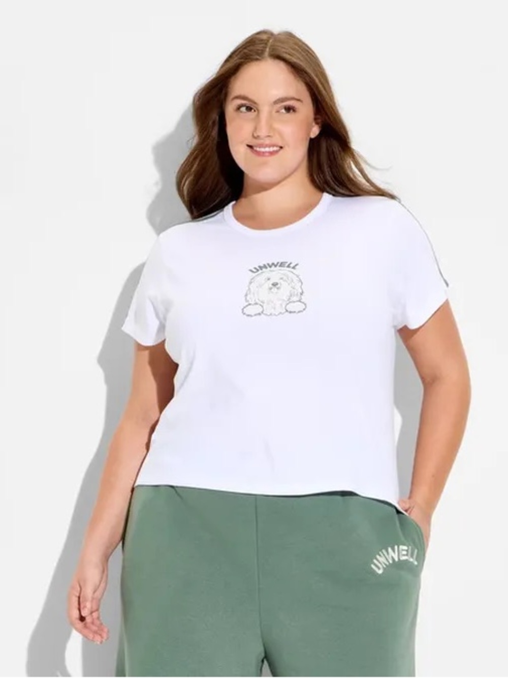 Women's Unwell Henry Short
Sleeve Graphic T-shirt - White 3X